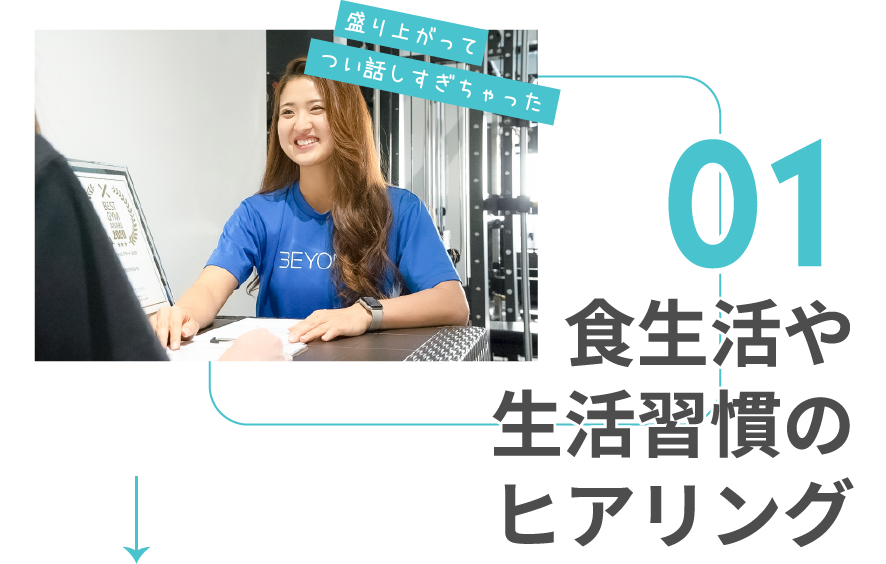 食生活や生活習慣のヒアリング